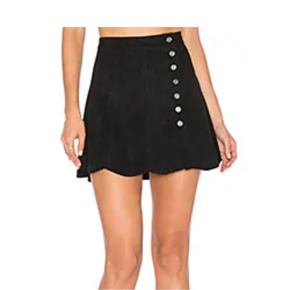 Lucy suede dolce vita black skirt